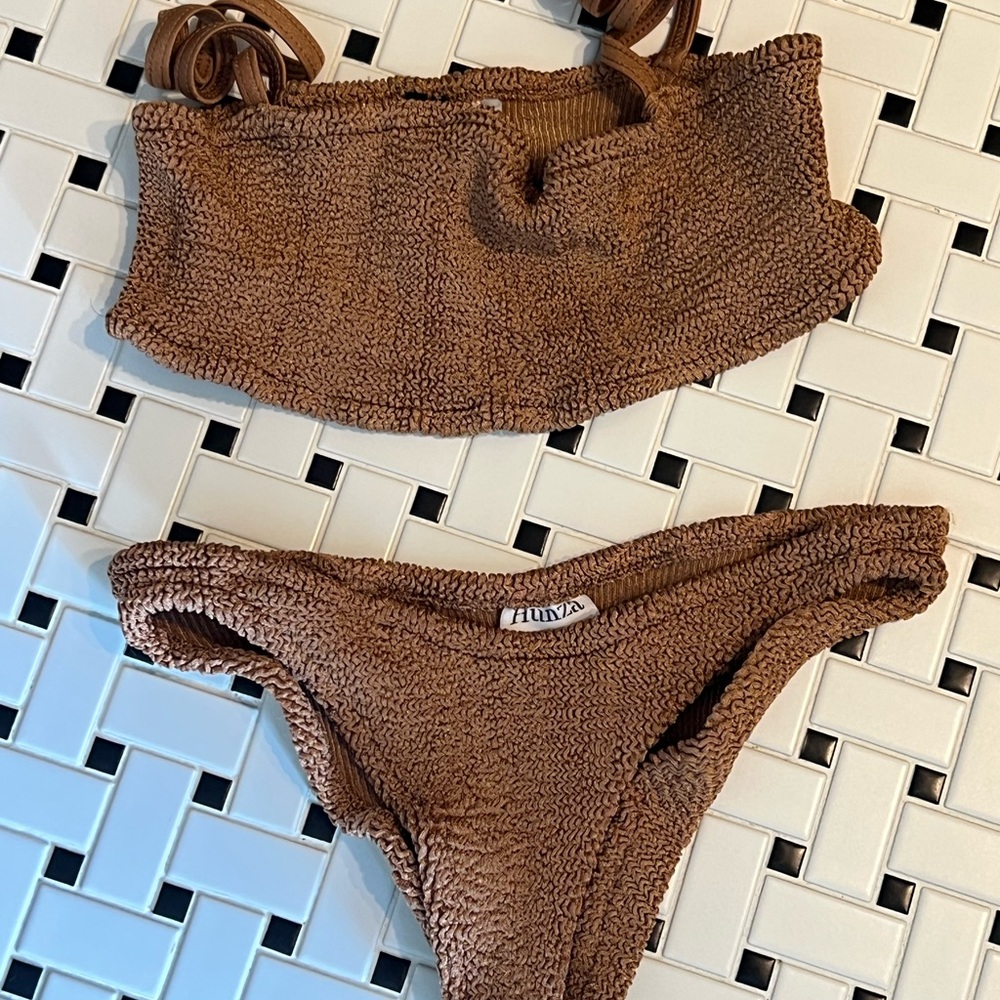 Hunza G Chocolate Textured Bikini